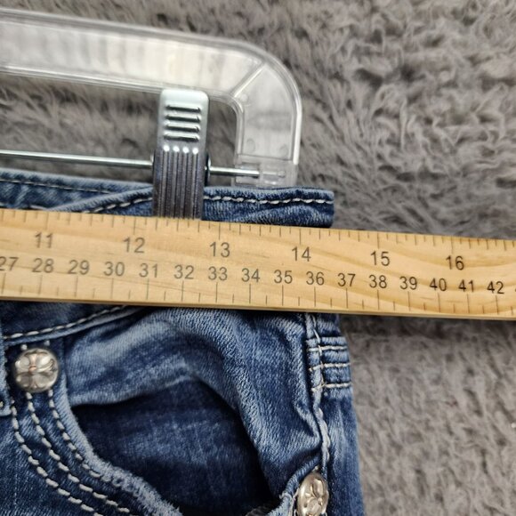 Miss Me Jeans Womens 28 Blue Bootcut Stretch Low Rise *Read* - Picture 6 of 14